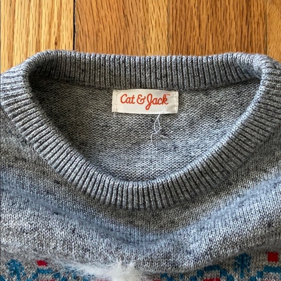 Cat and Jack Boys Winter Sweater Sz 6-7 - Picture 3 of 6